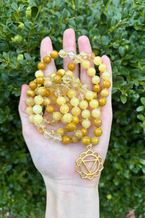 Solar Plexus Chakra - I Am Strong Mala Necklace